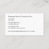 Dobrman Breeder Cartes de visite (Dos)