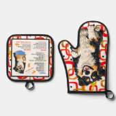 DOBRO Aussie Australian Shepherd Ovenwant & Pannenlap Set (Voorkant)