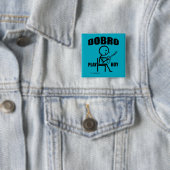 Dobro Play Boy Vierkante Button 5,1 Cm (In situ)