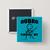 Dobro Play Boy Vierkante Button 5,1 Cm (Voorkant /achterkant)