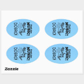 Dobro Sentez La Musique Oval Sticker (Feuille)
