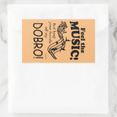 Dobro voelt de muziek rechthoekige Sticker (Tas)