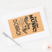Dobro voelt de muziek rechthoekige Sticker (Envelop)