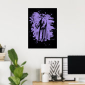 Doc beak - Plague doctor – bleached violet Poster (Thuiskantoor)