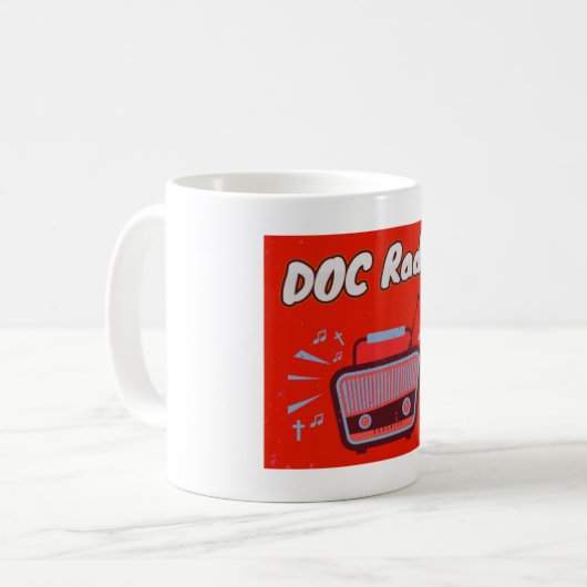 DOC Radio Coffee Mok (Voorkant links)