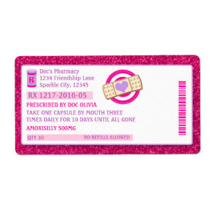 Doc Voorschrift Flesetiketten Sparkle Etiket