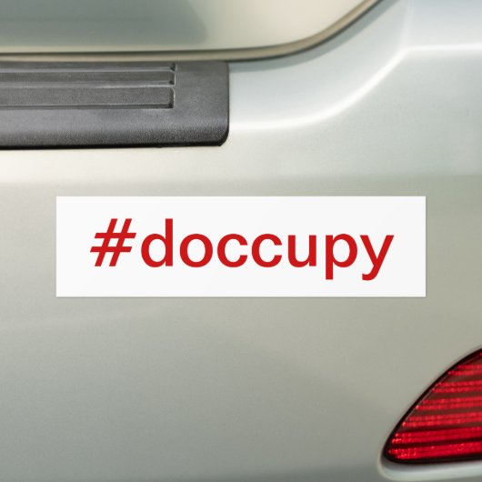 #doccupy bumper sticker (Op auto)