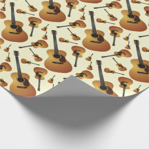 Docent akoestische gitaar muziek cadeaupapier