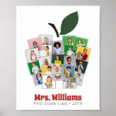 Docent Apple Collage Teacher's Gift 21 Foto's Poster (Voorkant)