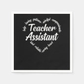 Docent Assistent docent assistent Hart Word Clo Servet (Voorkant)