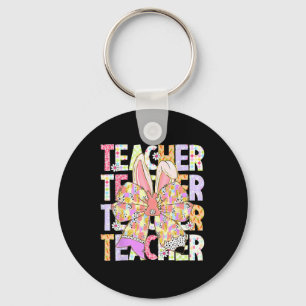 Docent Bunny Coquette Bow Pencil Bunny Paasdag Sleutelhanger