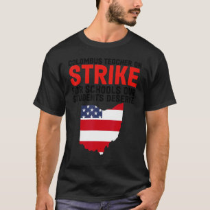 Docent Columbus School Flag School Teachers Strik T-shirt