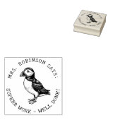 Docent Creëer Uw Atlantische Puffin Uitstekend Wer Rubberstempel (Gestempeld)