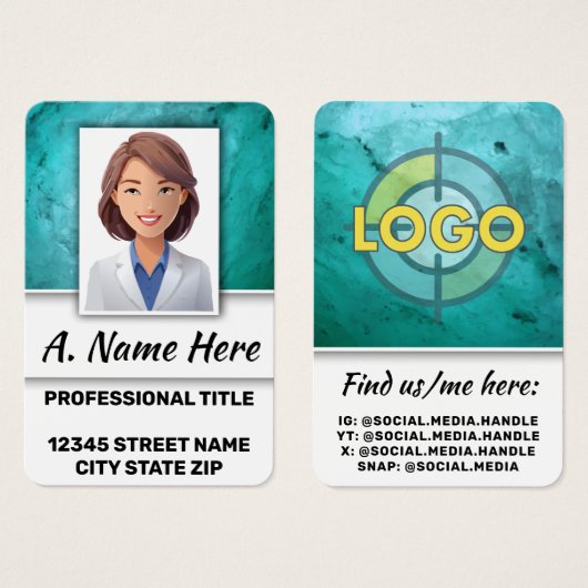 Docent Educator School District Admin Personeel Fo Visitekaartje (Voorkant /achterkant)