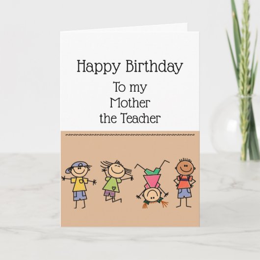 Docent en Intellectuele Badass Birthday-moeder Kaart (Voorkant)