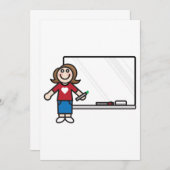Docent en whiteboarduitnodiging kaart (Voorkant / Achterkant)
