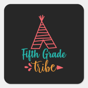 Docent Fifth Grade Tribe Vierkante Sticker