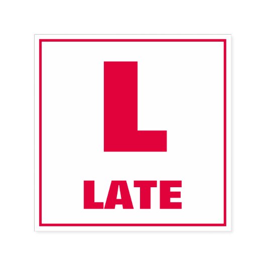 Docent Grading Stamp: L, LAAT Zelfinktende Stempel (Design)