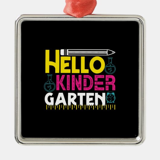 Docent Hallo Kinder Garten Metalen Ornament (Voorkant)