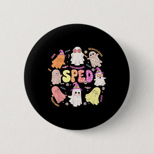 Docent Halloween Spooky Speciaal Onderwijs Team Ronde Button 5,7 Cm