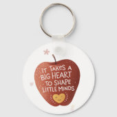 Docent Het duurt een Big Heart Apple Sleutelhanger (Voorkant)