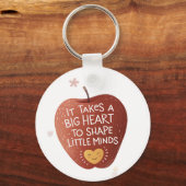 Docent Het duurt een Big Heart Apple Sleutelhanger (Voorkant)