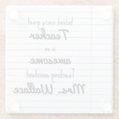 docent hulp canvas tas docent assistentie TA Glazen Onderzetter (Achterkant)