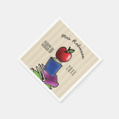 Docent met Apple Book Stack Servet (Hoek)