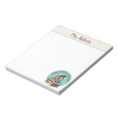 Docent Mode Apple Stacked Boeken Gift Persoonlijk Notitieblok (Gedraaid)