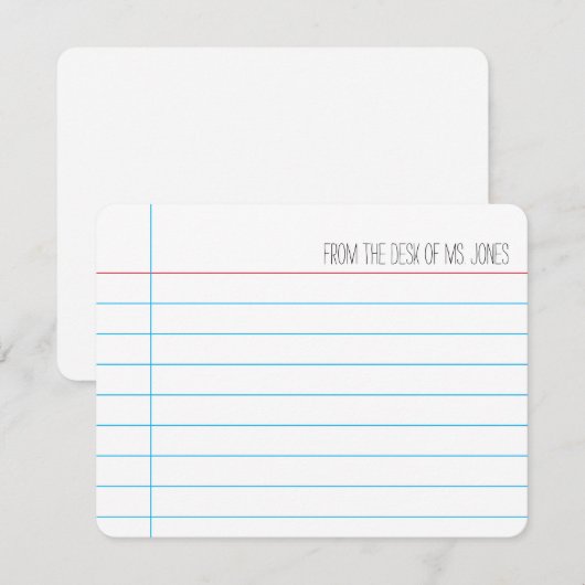 Docent - Notitiekaarten (Aanpassen) Notitiekaartje (Voorkant / Achterkant)