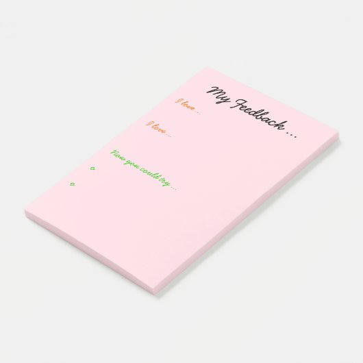 Docent of student feedback post-it® notes (Schuin)