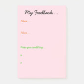 Docent of student feedback post-it® notes (Voorkant)