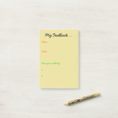 Docent of student feedback post-it® notes (Op bureau)