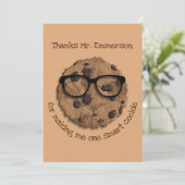 Docent One Smart Cookie Hartelijk dank Bedankkaart (Staand voorkant)