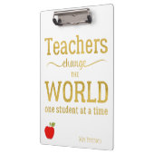 Docent rode appel goud typografie quote klembord (Links)