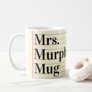 Docent Schrijfnotitieboekstijl op maat van leraar Koffiemok