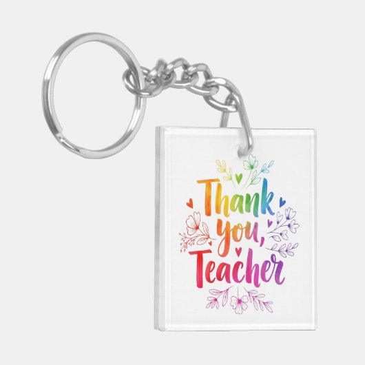 Docent Sleutelhanger – Dank u, docent! (Voorkant Links)