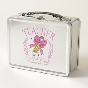 📚✨ Docent Social Club Pink Pencil Bow Design
