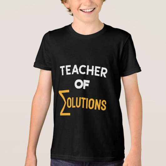 Docent ∑Solutions Algebra Wiskunde Docent Tri-Blend Shirt (Voorkant)
