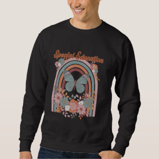 Docent Speciaal Onderwijs Vintage Floral Rainbow B Trui