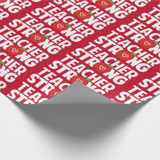 Docent sterk met rode appel cadeaupapier (Hoek)