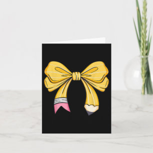 Docent Student Coquette Bow Pencil Eerste Dag Teru Kaart
