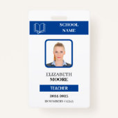  docent & student ID Kaart Sjabloon Badge (Voorkant)
