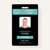  docent & student ID Kaart Sjabloon Badge (Voorkant)