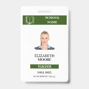 docent & student ID Kaart Sjabloon Badge