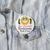 Docent Student Restroom Pass Ronde Button 7,6 Cm (In situ)