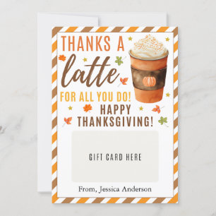 Docent Thanksgiving Geschenken Kaart Houder Koffie