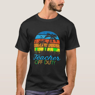 Docent van dienst Retro Vintage Sunset Palm Beach  T-shirt