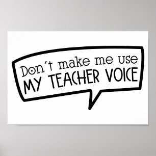 Docent Voice Speech Bubble Onderwijs Poster