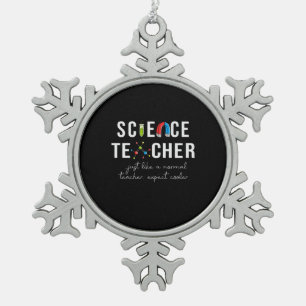 Docent Wetenschapsleraar Tin Sneeuwvlok Ornament